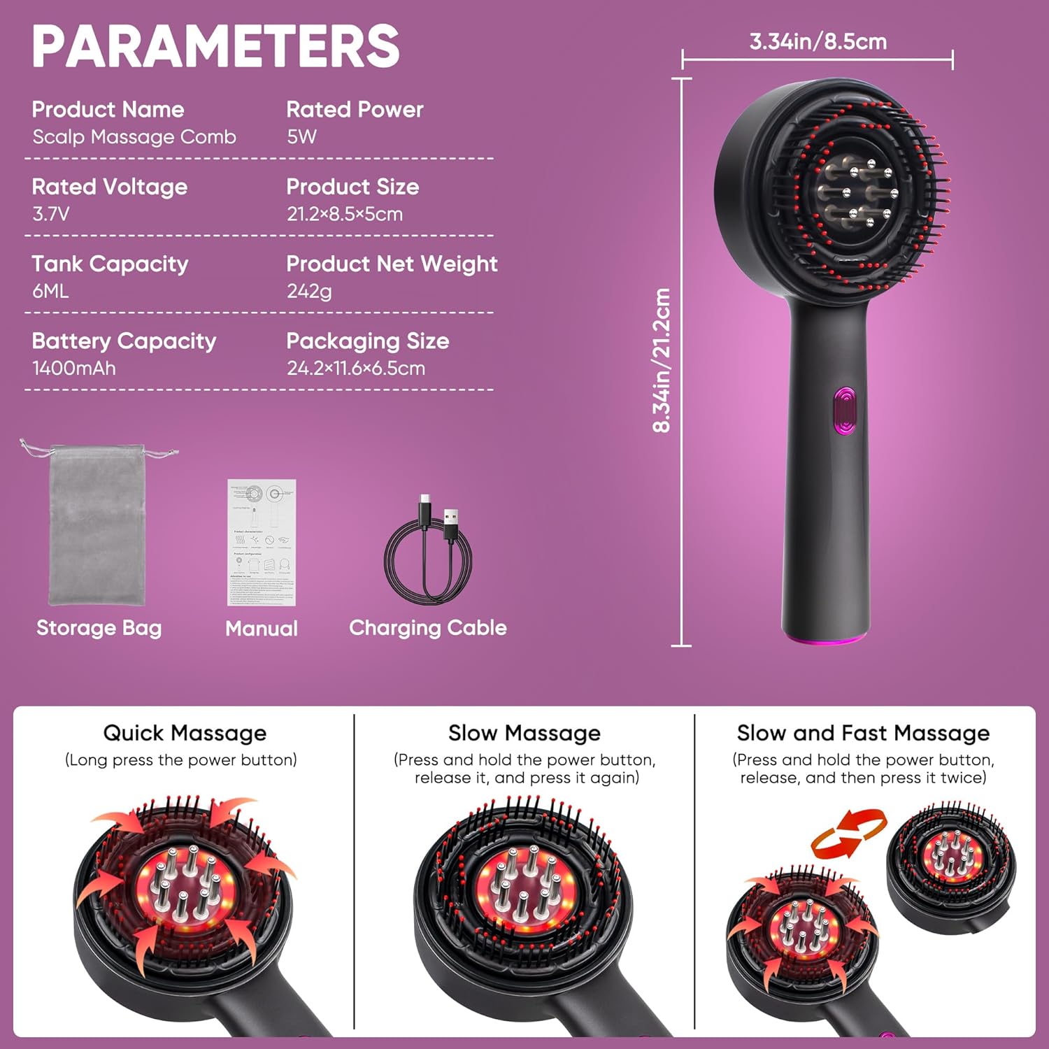 GlowScalp™ | Hair Oil Comb